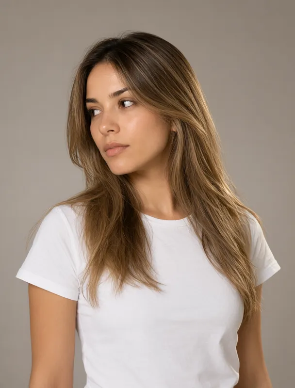 brown to blonde ombre by qwen image 2.1