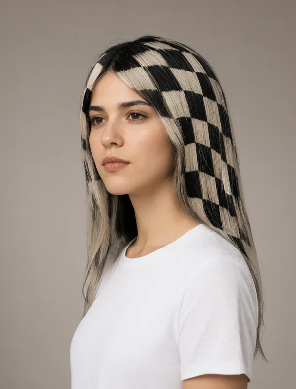 checkerboard dye by qwen image 2.1