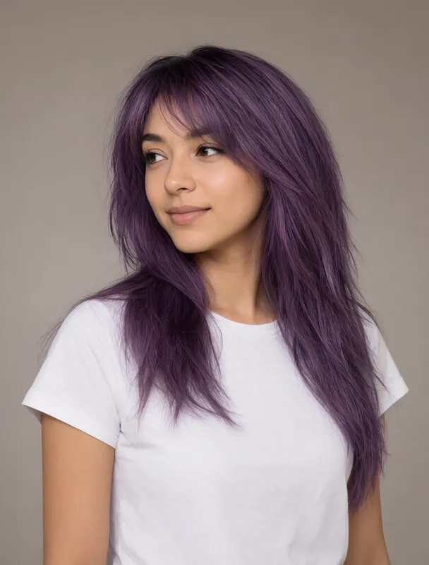 purple peekaboo underlayer by qwen image 2.1