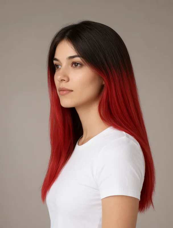 two tone dip dye by qwen image 2.1