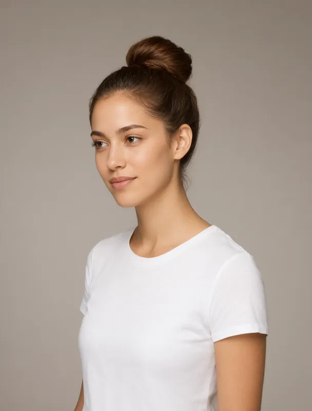 ballerina high bun by qwen image 2.1