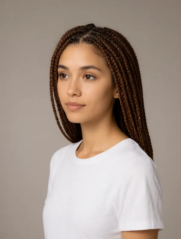 fulani braids with a center cornrow by qwen image 2.1