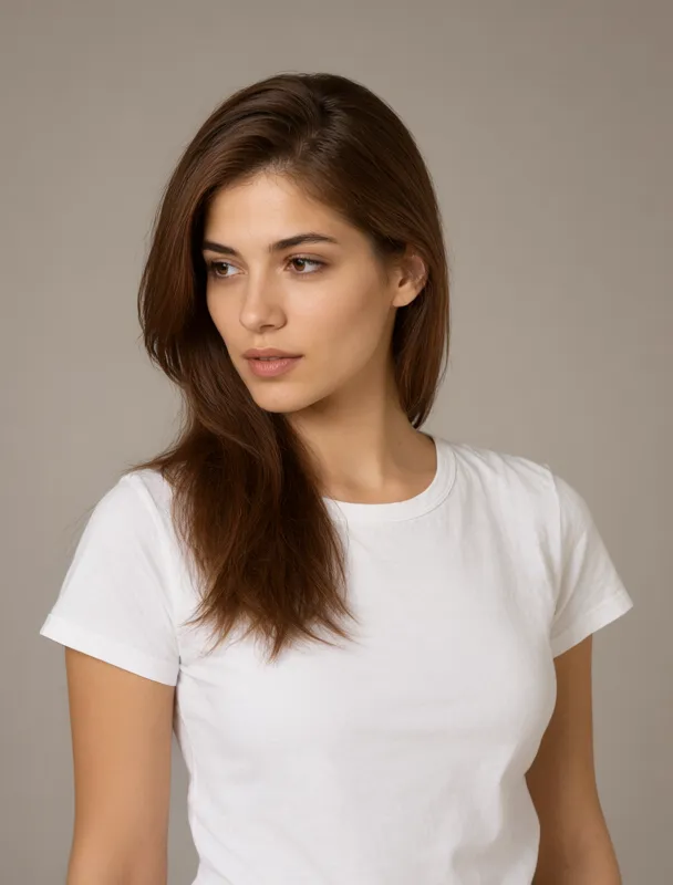 long hair swept to one side by qwen image 2.1