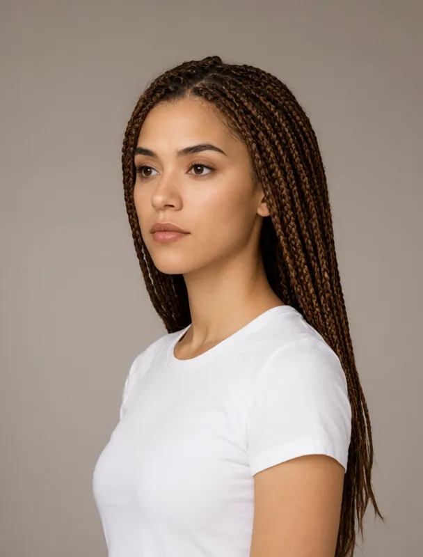 long oiled plait by qwen image 2.1
