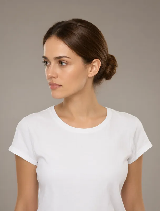 low chignon by qwen image 2.1