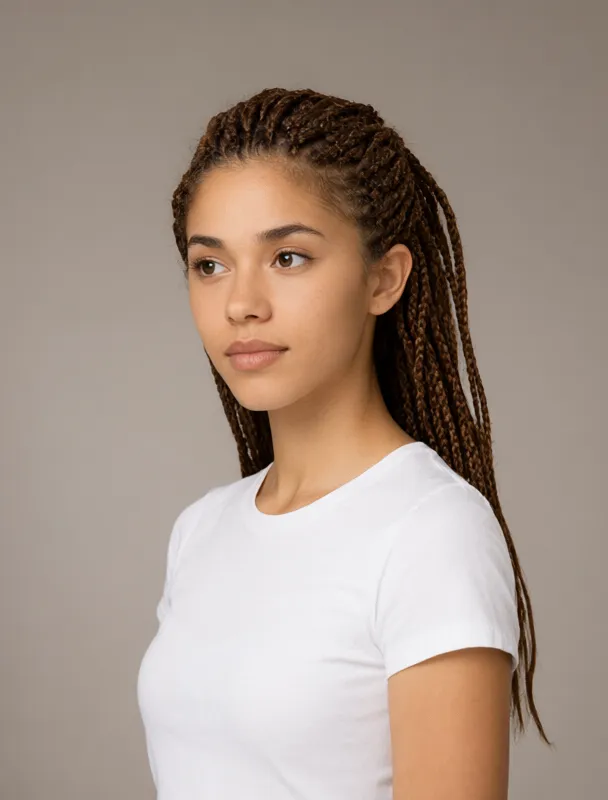 suku braids peaked at the crown by qwen image 2.1