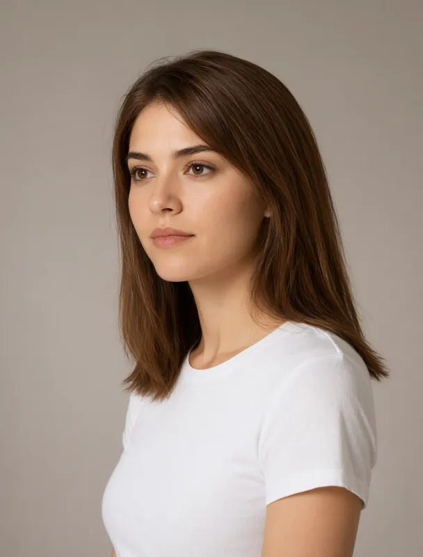 straight hair with slight body by qwen image 2.1
