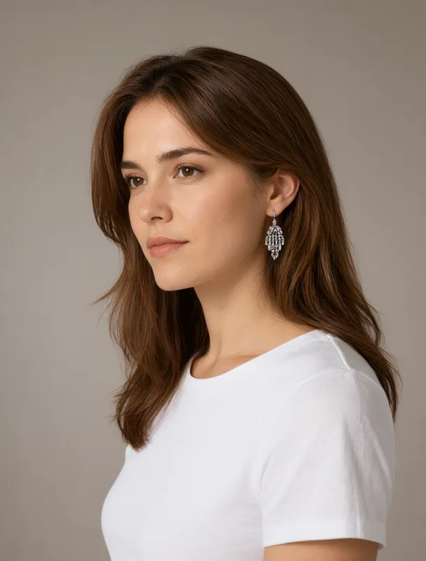 chandelier earrings by qwen image 2.1