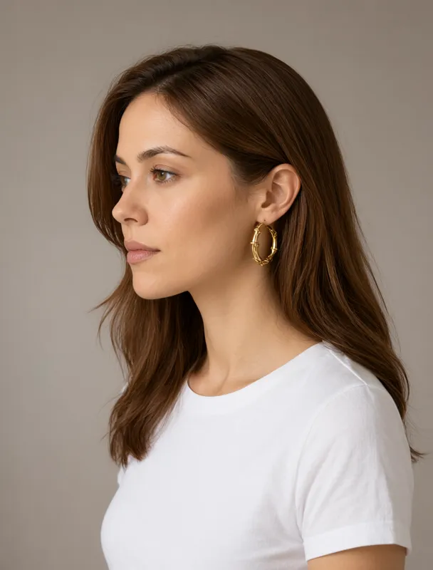 large gold bamboo hoops by qwen image 2.1