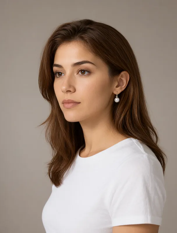 pearl drop earrings by qwen image 2.1