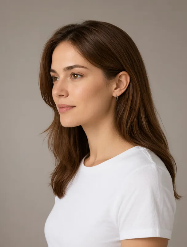 small silver hoops by qwen image 2.1