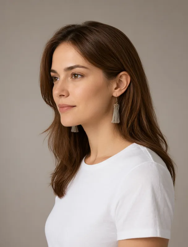 tassel earrings by qwen image 2.1