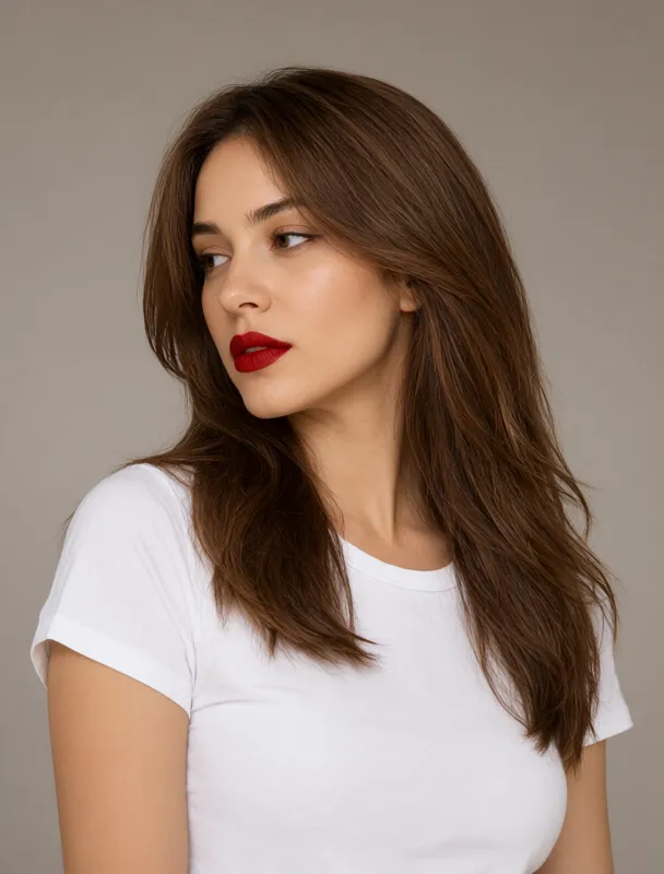 matte red french lips by qwen image 2.1