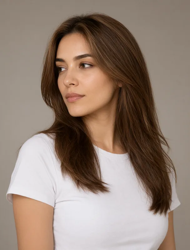 straight feathered brows by qwen image 2.1