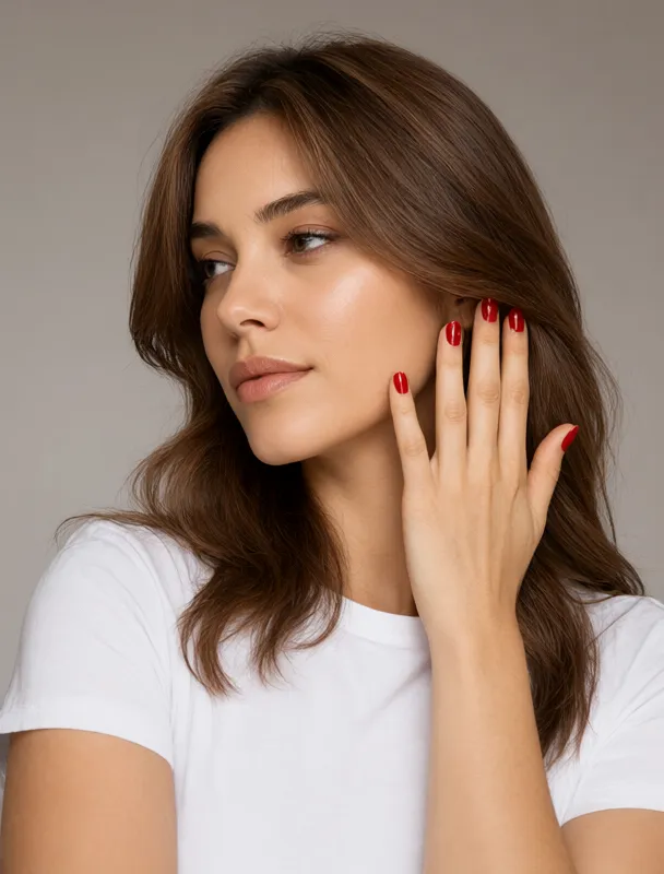 classic red polish by qwen image 2.1