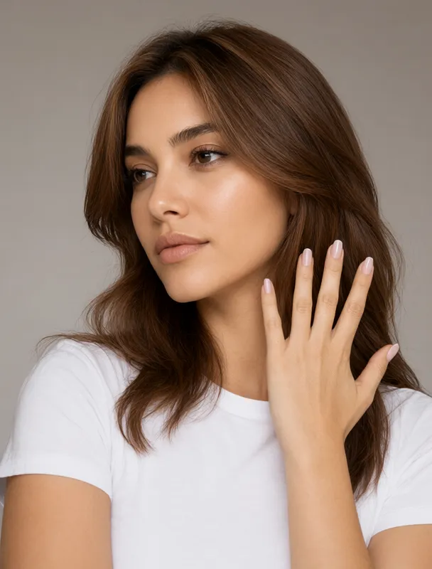 french manicure by qwen image 2.1