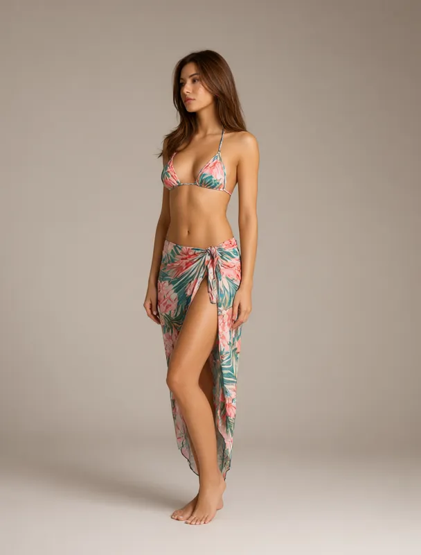 bikini with a sarong by qwen image 2.1