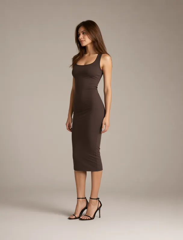 bodycon midi dress by qwen image 2.1