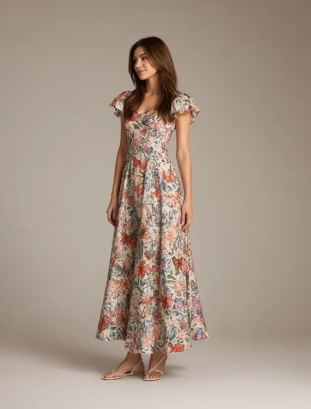 butterfly sleeve terno gown by qwen image 2.1