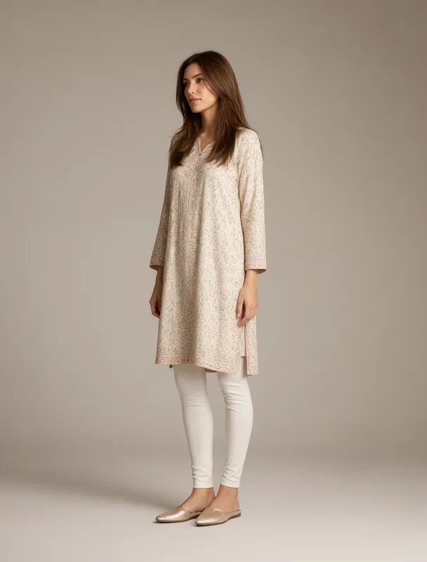 cotton kurti with leggings by qwen image 2.1