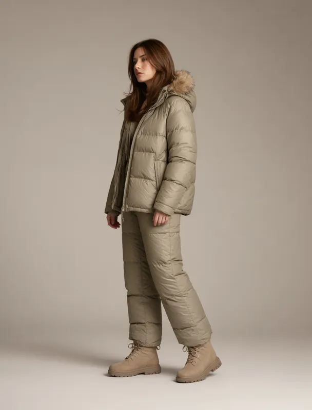 down parka with snow pants by qwen image 2.1