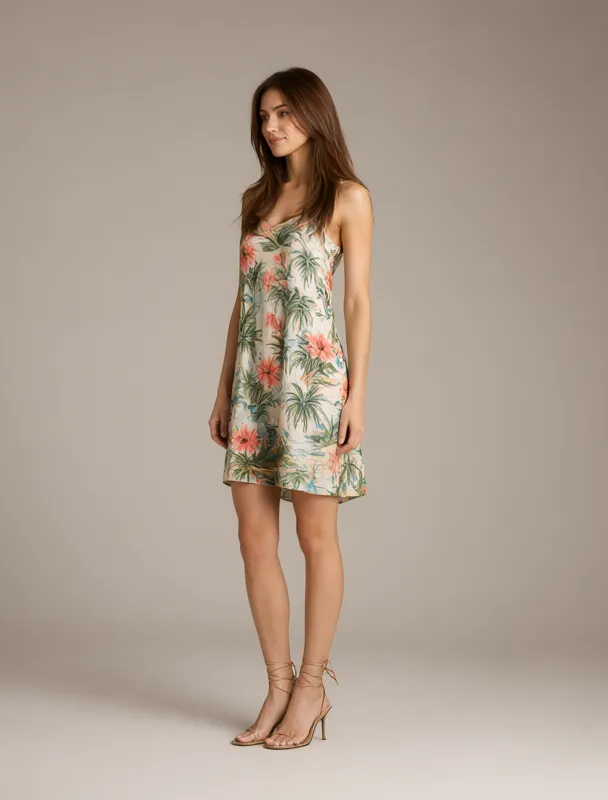 floral island print shift dress by qwen image 2.1