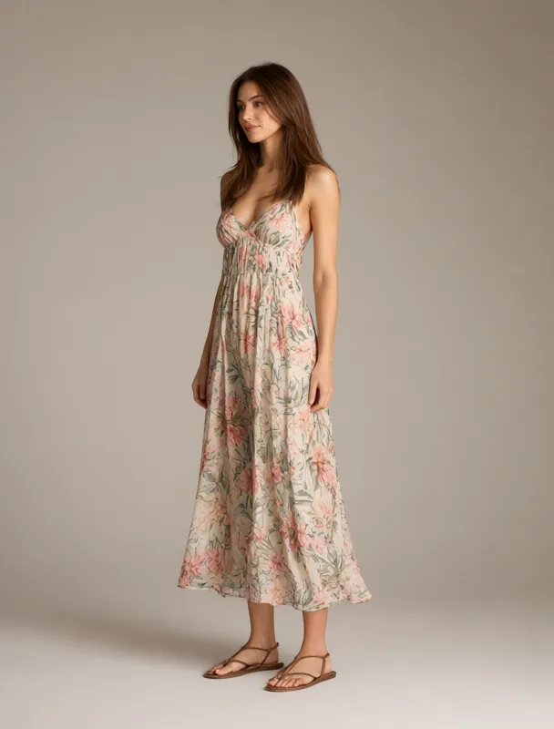 flowy sundress with sandals by qwen image 2.1