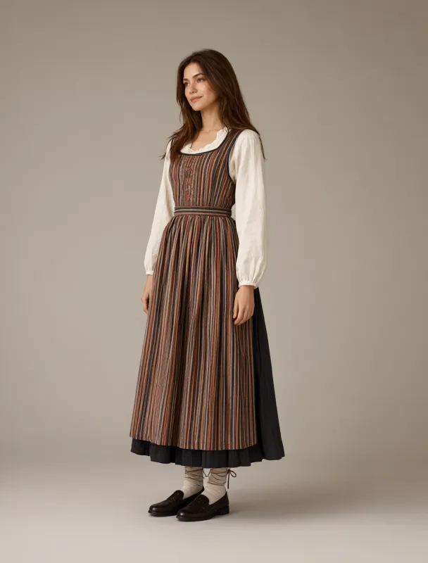 folkdr kt with striped apron by qwen image 2.1