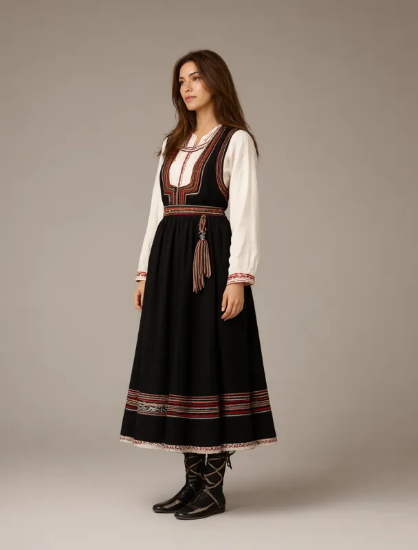 g kti tunic with bright trim by qwen image 2.1
