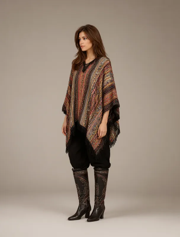 gaucha bombachas with poncho by qwen image 2.1
