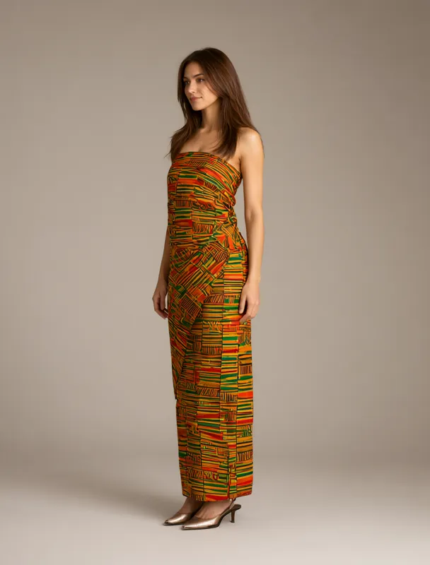 kente cloth wrap by qwen image 2.1