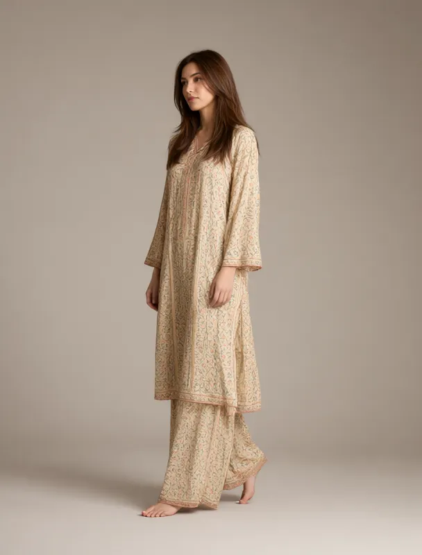 kurta with palazzo pants by qwen image 2.1
