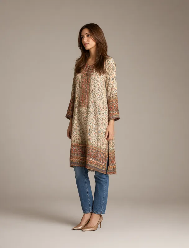 kurti over jeans by qwen image 2.1