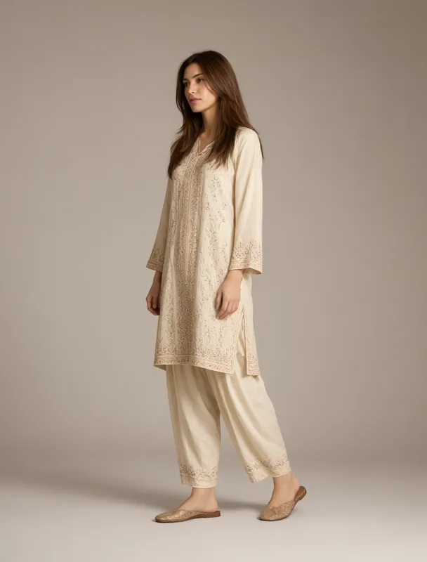 lawn cotton shalwar kameez by qwen image 2.1