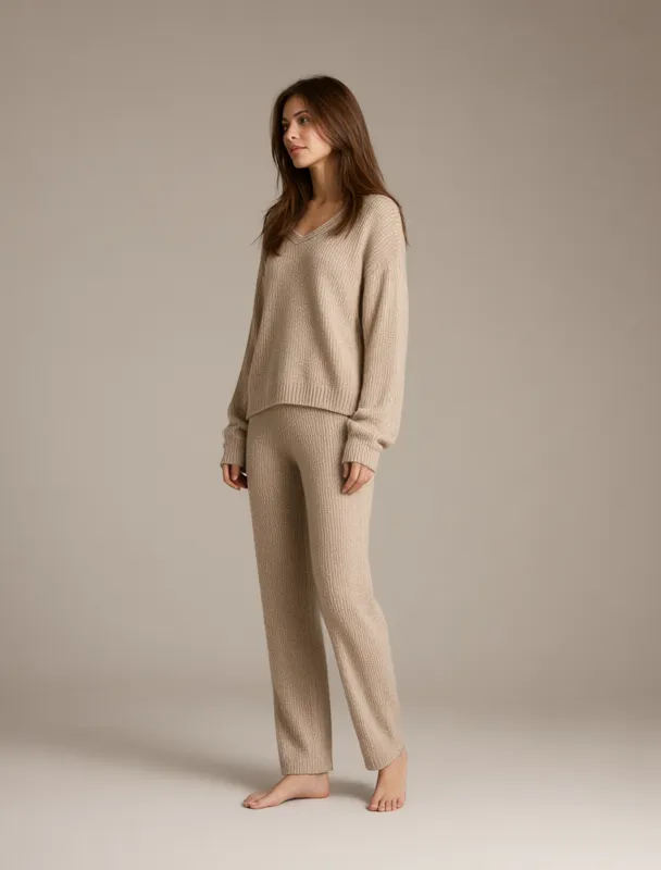matching knit lounge set by qwen image 2.1