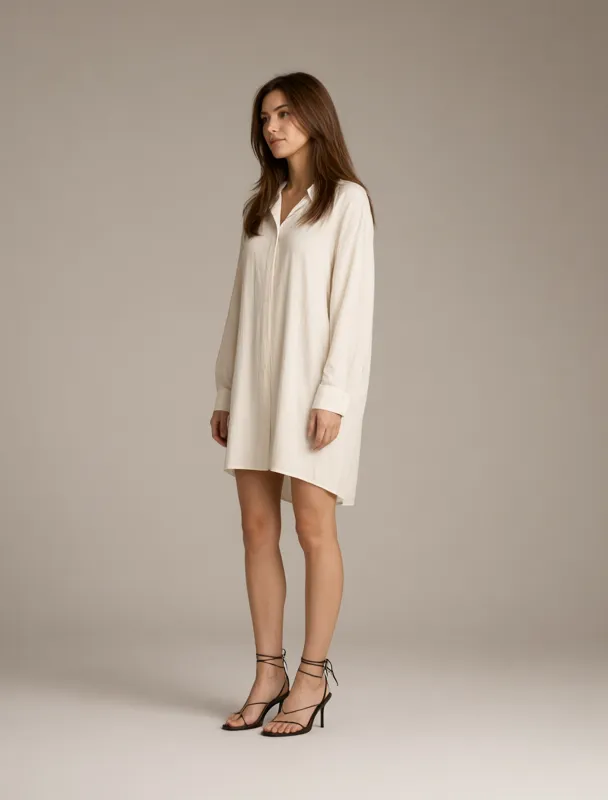 minimalist shirt dress by qwen image 2.1