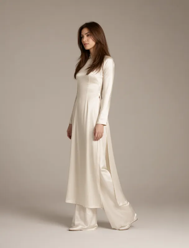 o d i over silk trousers by qwen image 2.1