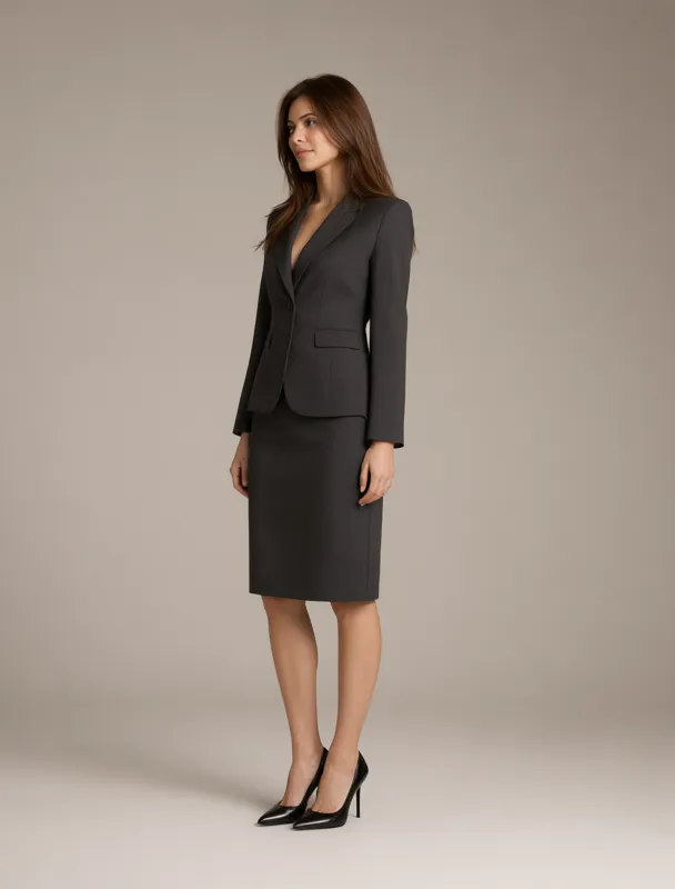 office skirt suit by qwen image 2.1