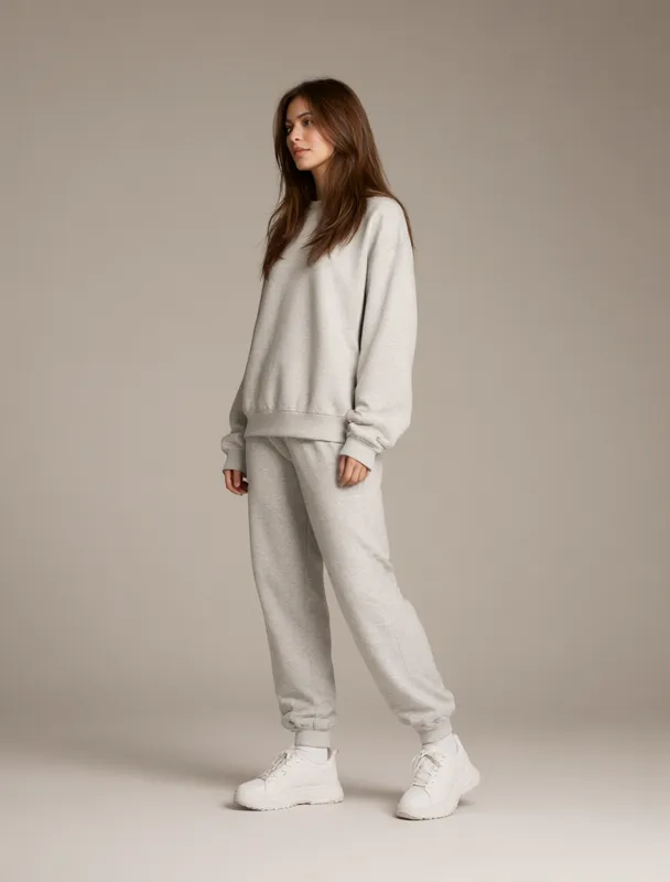 oversized sweatshirt with fleece joggers by qwen image 2.1
