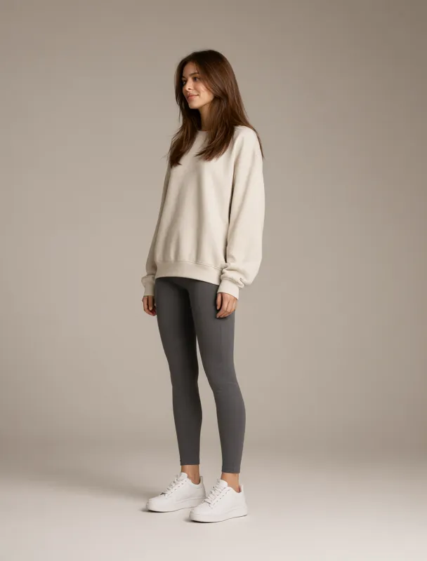 oversized sweatshirt with leggings by qwen image 2.1