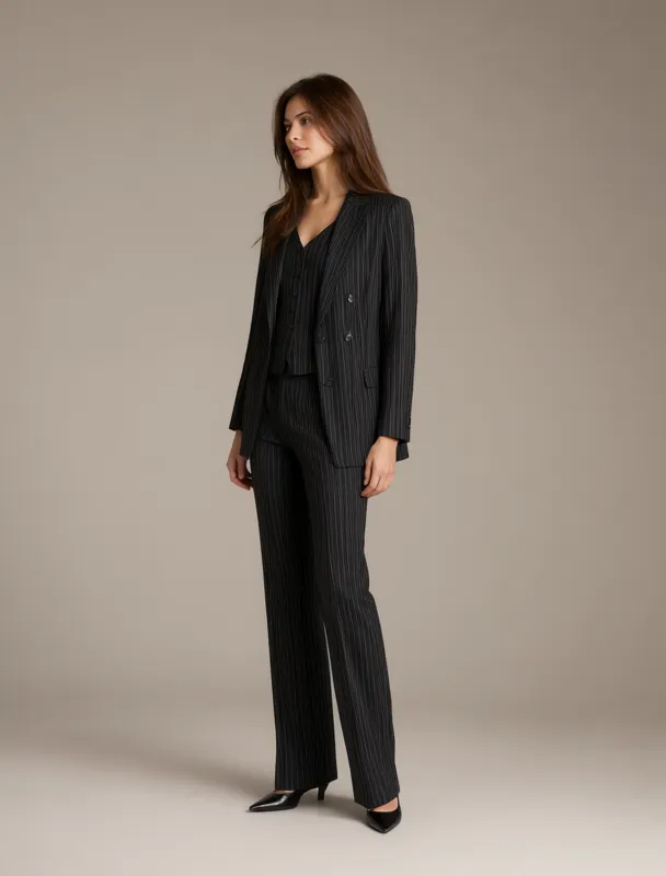 pinstripe three piece suit by qwen image 2.1