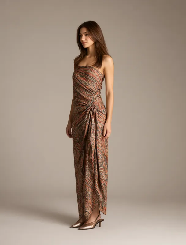 umushanana draped sash dress by qwen image 2.1