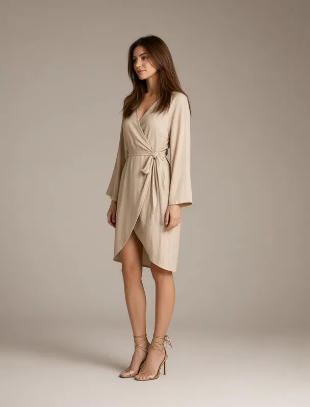 wrap dress by qwen image 2.1