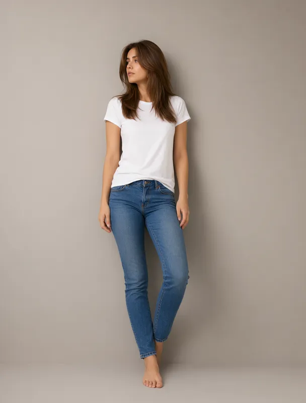 leaning back against a wall by qwen image 2.1