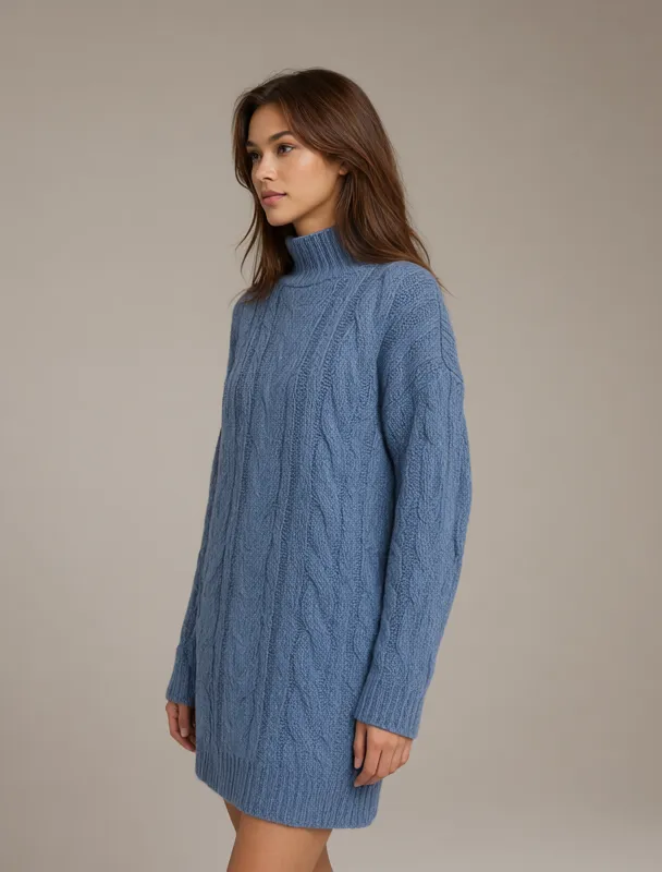 aran cable knit sweater by qwen image 2.1