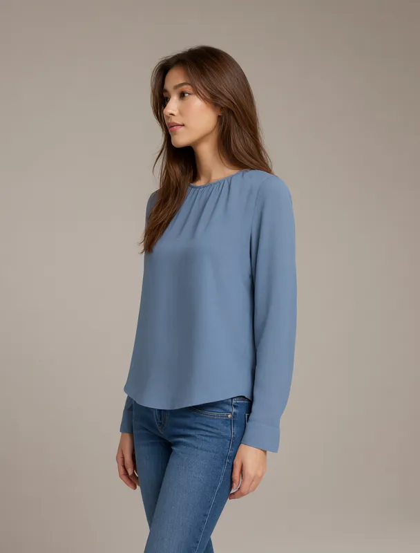 bow blouse by qwen image 2.1
