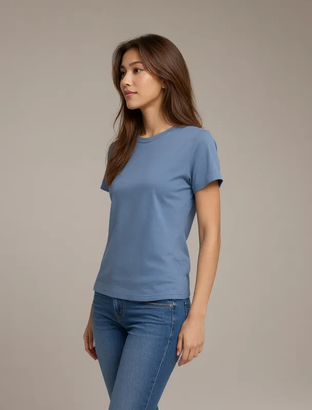 crew neck t shirt by qwen image 2.1