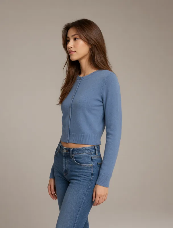 cropped cardigan by qwen image 2.1