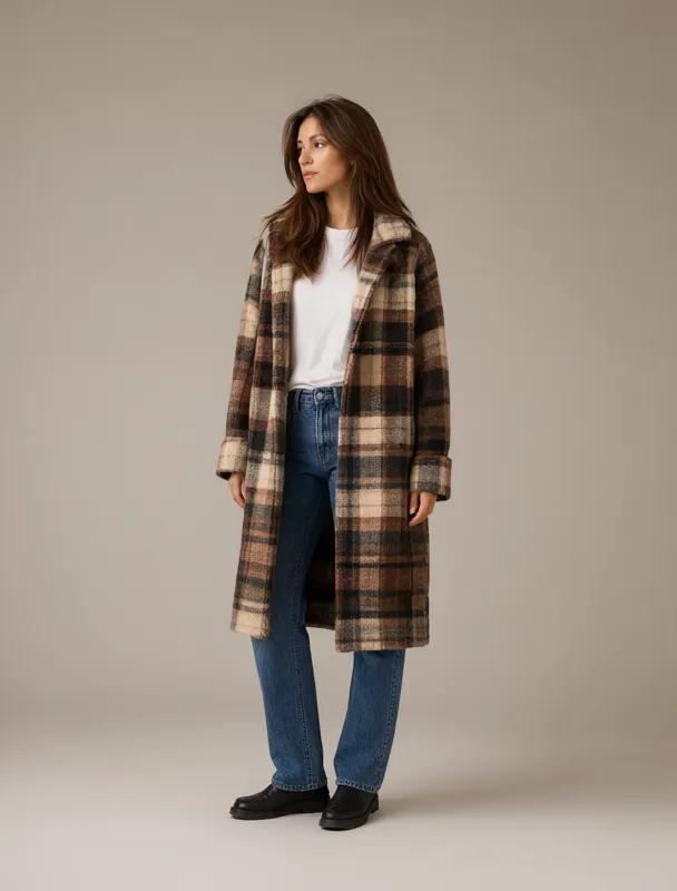 hudsons bay blanket coat by qwen image 2.1