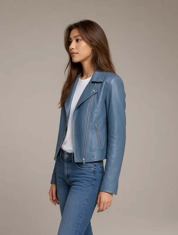 leather moto jacket by qwen image 2.1